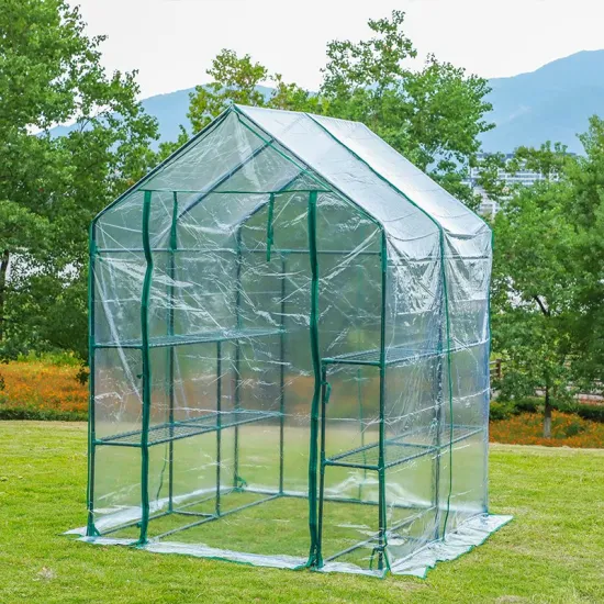 Estufa de jardim à prova d'água transparente cobertura de PVC casa de plantas estufa ao ar livre